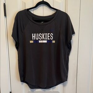 Nike Women's Dri Fit Gray Huskies Short Sleeved T -shirt Top Large